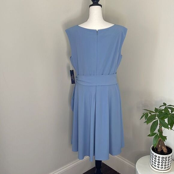 NWT TAHARI Arthur S. Levine. Tie Waist
Party Dress Periwinkle Size Dress. Size 1 - Picture 3 of 11